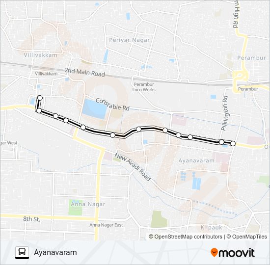 22 Bus Line Map