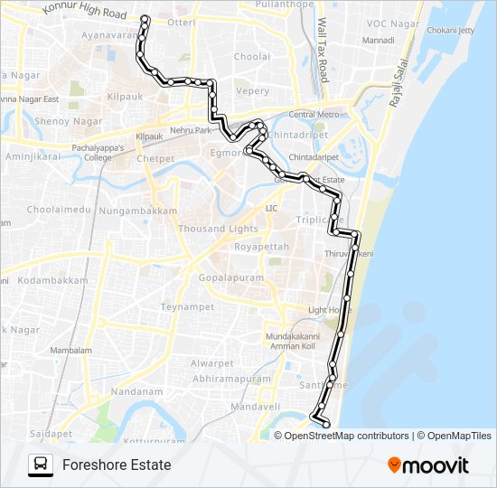 22 Bus Line Map