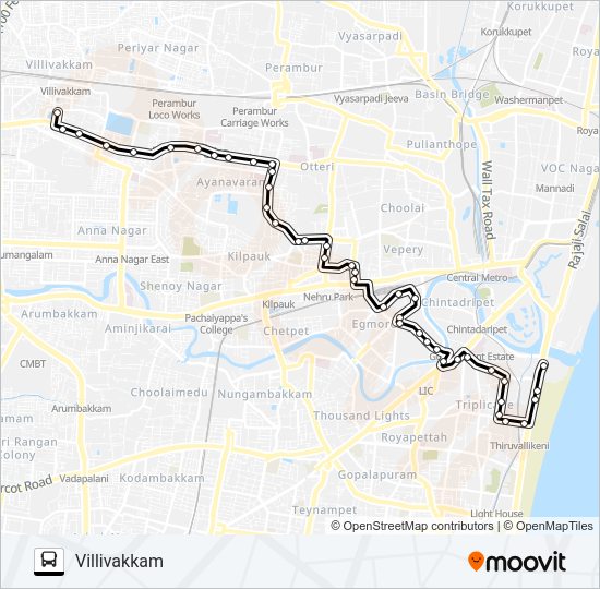 22 Bus Line Map