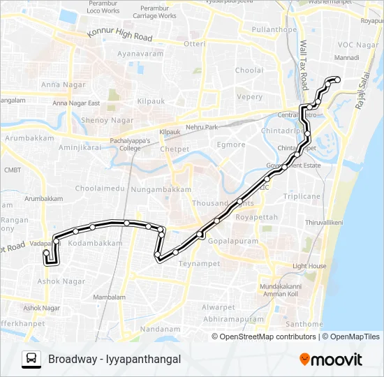 26 Bus Line Map
