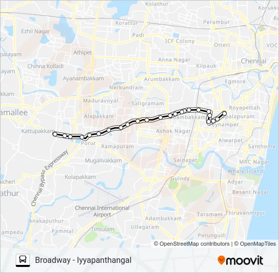 26 Bus Line Map