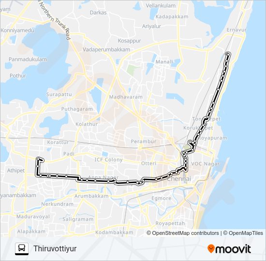 34 Bus Line Map