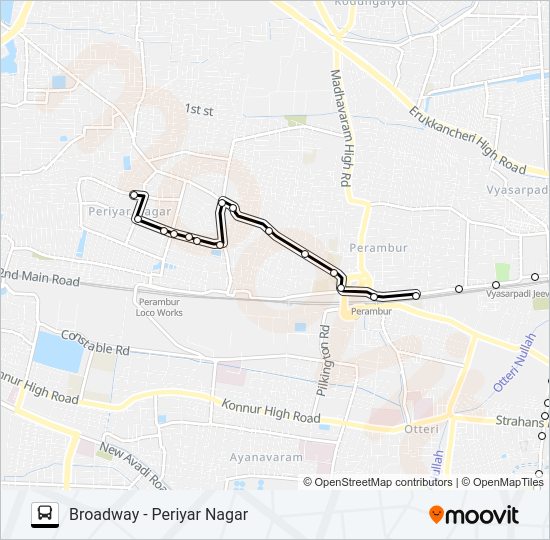 42 Bus Line Map