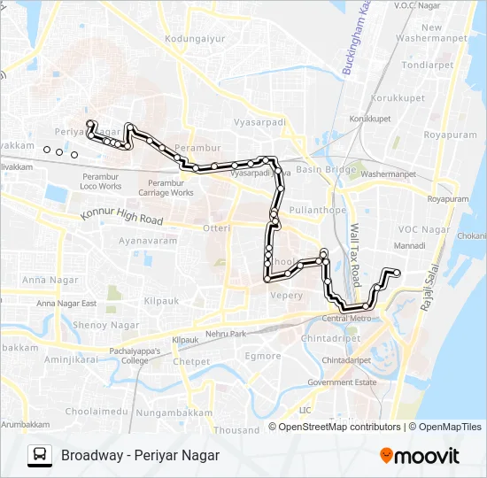 42 Bus Line Map