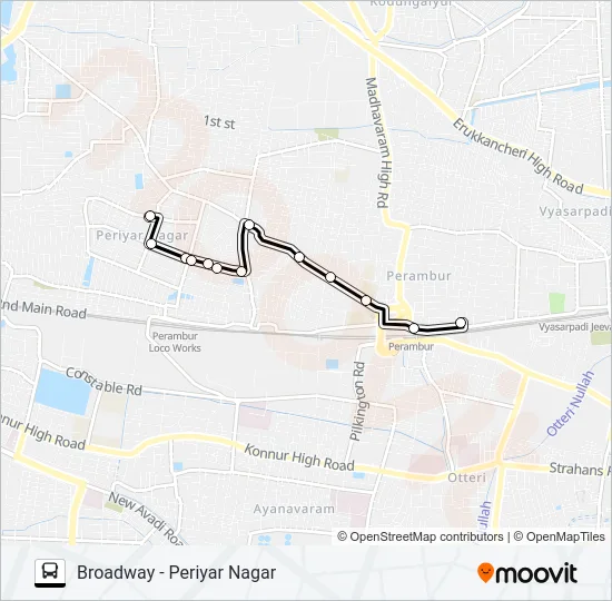 42 Bus Line Map