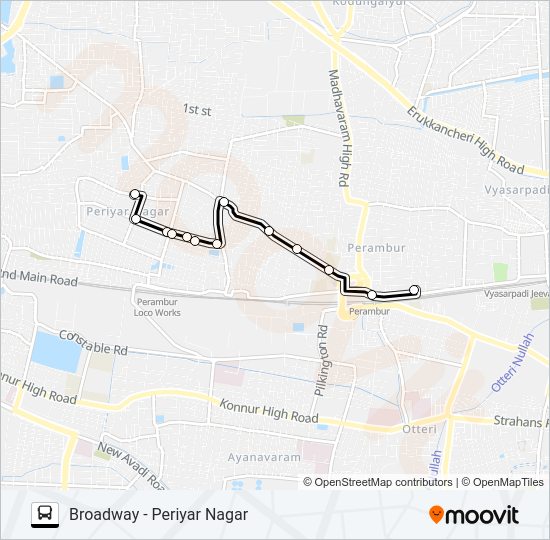 42 Bus Line Map