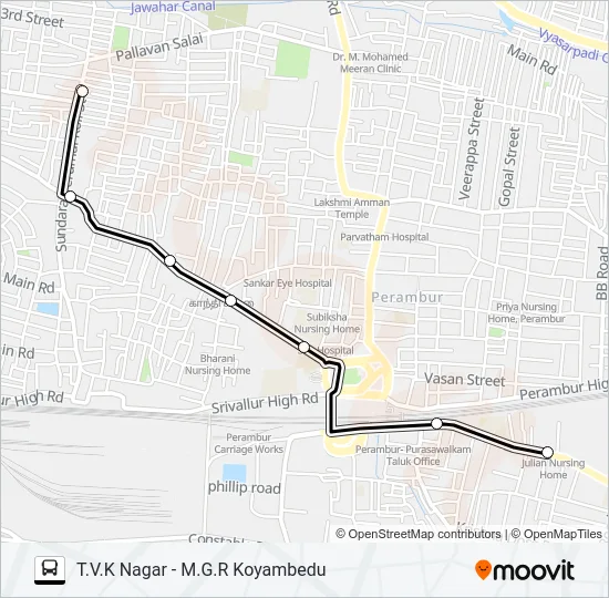 46 Bus Line Map