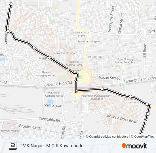 46 Bus Line Map