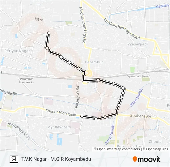 46 Bus Line Map