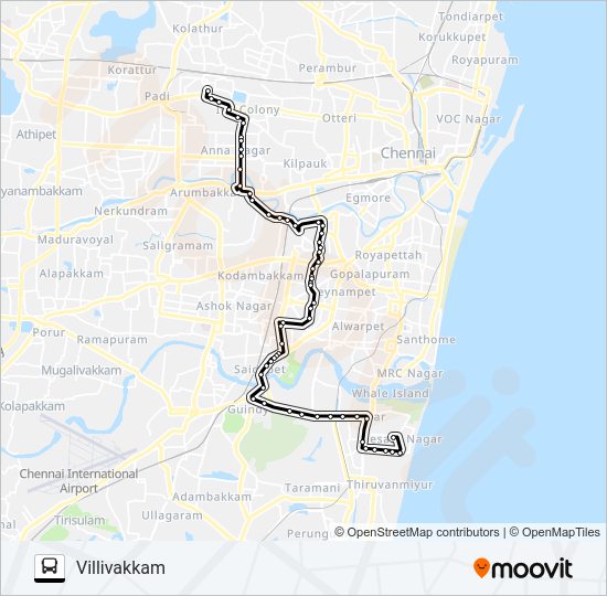 47 Bus Line Map