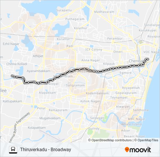 50 Bus Line Map