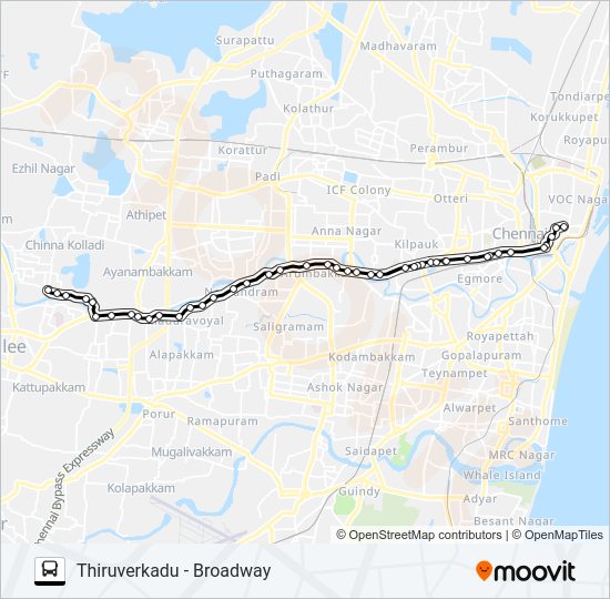 50 Bus Line Map