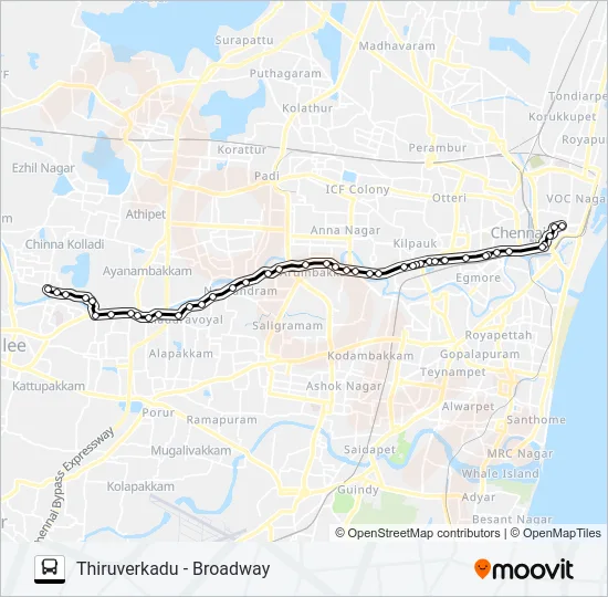 50 Bus Line Map