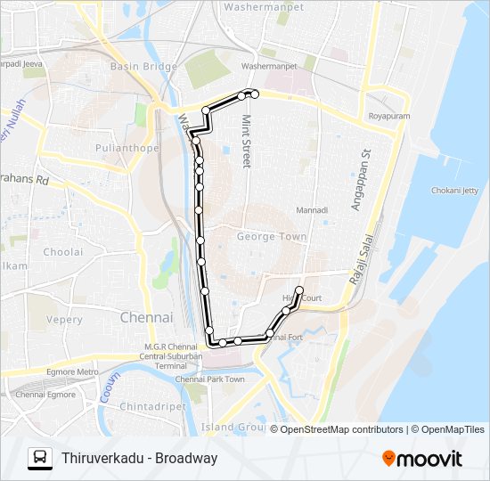 50 Bus Line Map