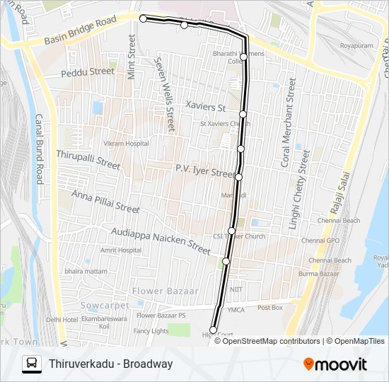 50 Bus Line Map