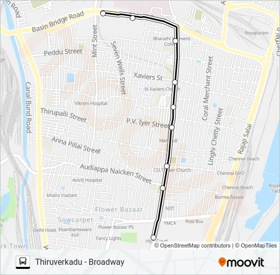 50 Bus Line Map