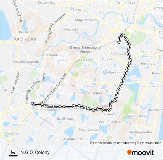 51 Bus Line Map