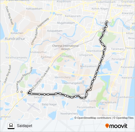 51 Bus Line Map