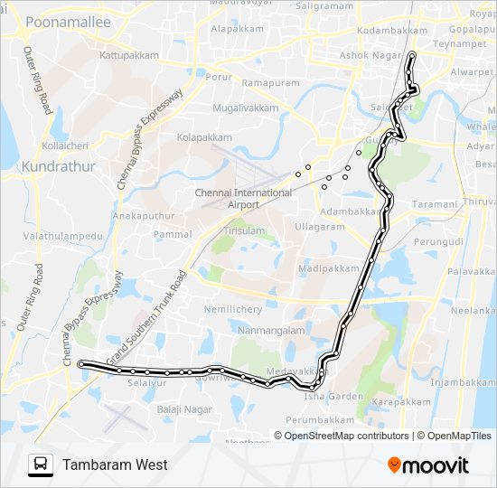 51 Bus Line Map