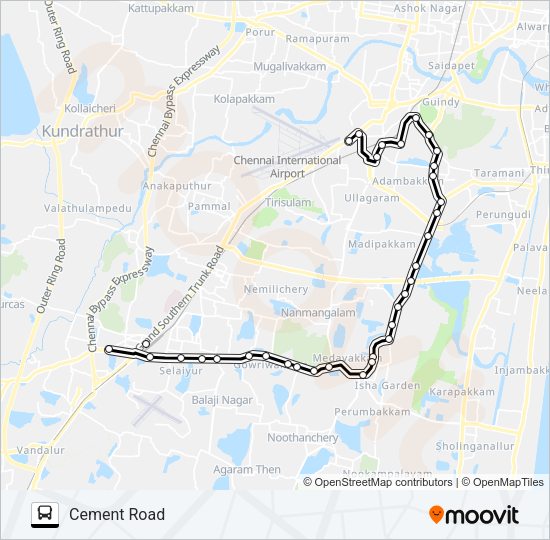 51 bus Line Map