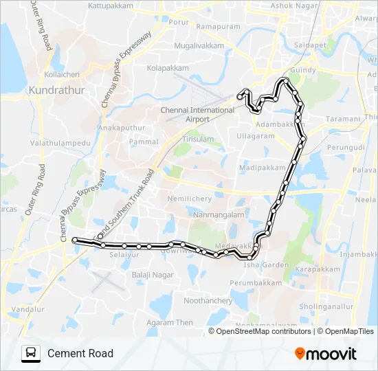 51 Bus Line Map