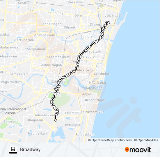 51 Bus Line Map