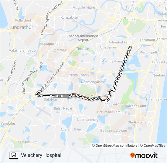 51 Bus Line Map