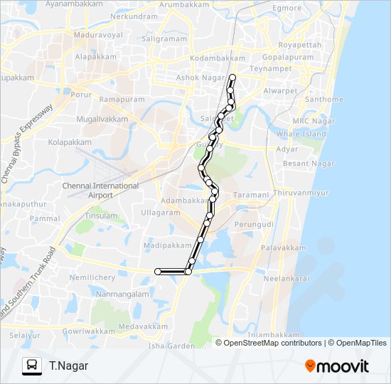 51 Bus Line Map