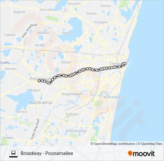 53 Bus Line Map