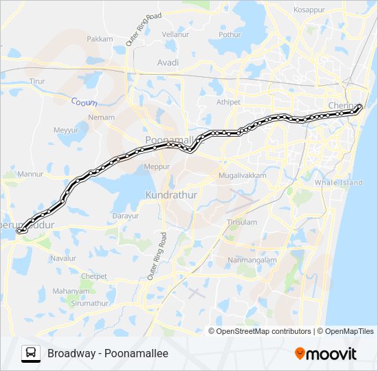 53 Bus Line Map