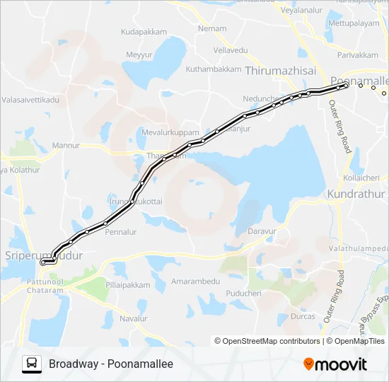 53 Bus Line Map