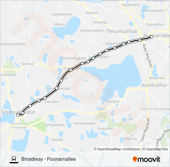 53 Bus Line Map
