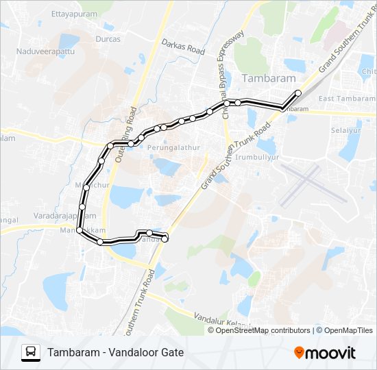 55 Bus Line Map