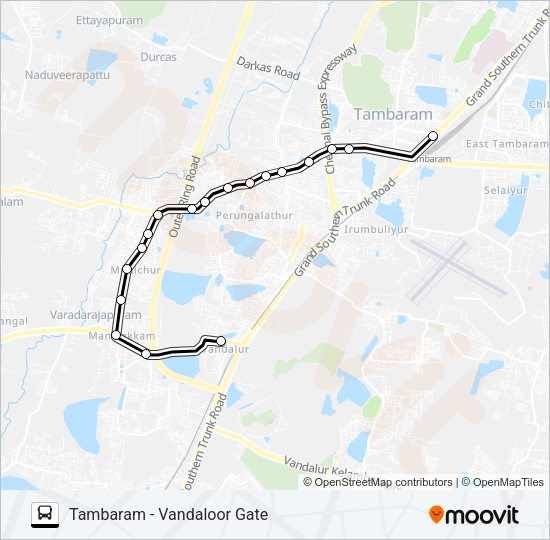 55 Bus Line Map