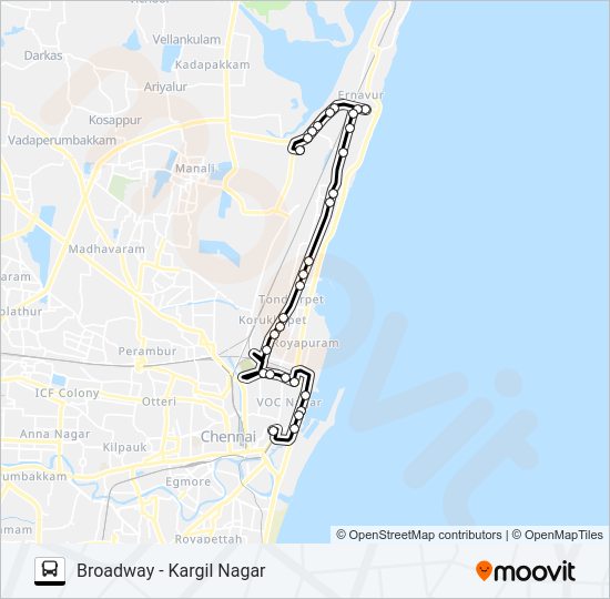 56 Bus Line Map