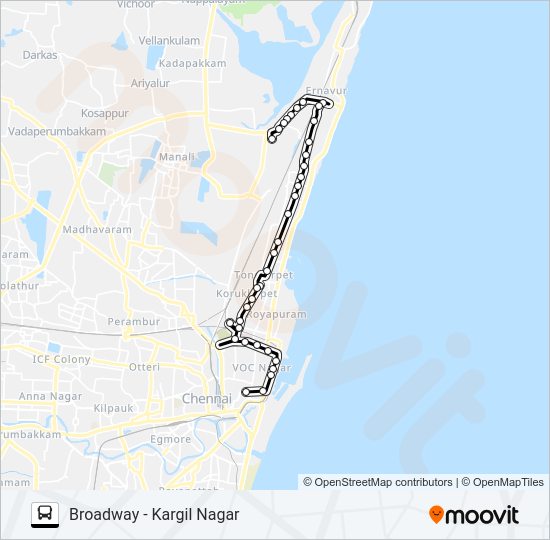 56 Bus Line Map