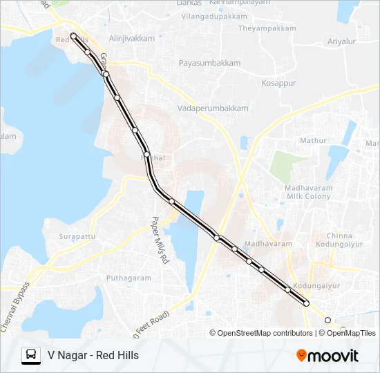 57 Bus Line Map