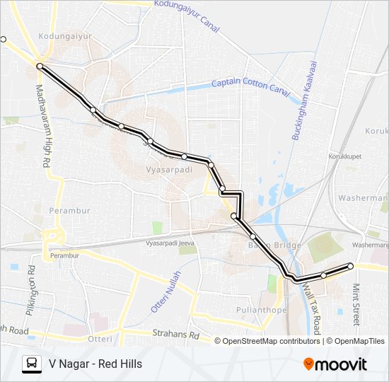 57 Bus Line Map