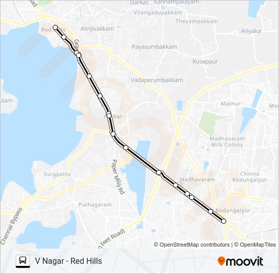 57 Bus Line Map