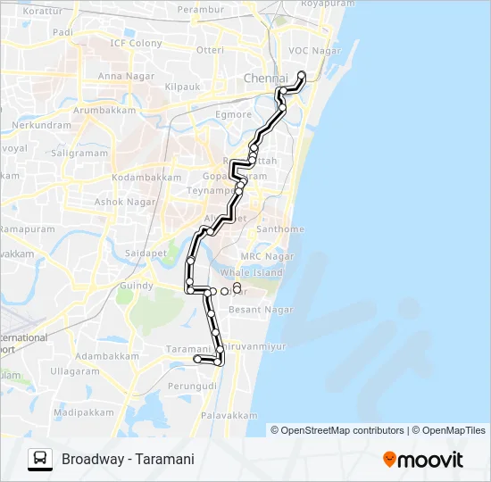 5C Bus Line Map