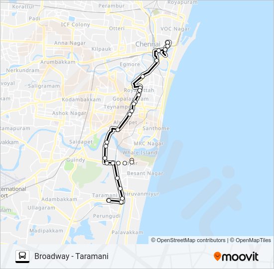 5C Bus Line Map
