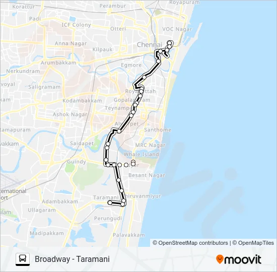 5C Bus Line Map
