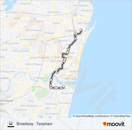 5C Bus Line Map