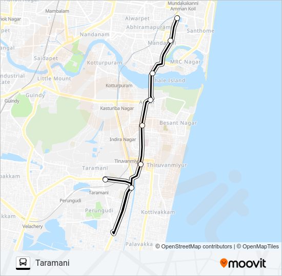 5K Bus Line Map