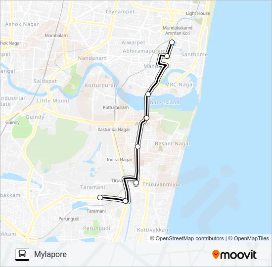 5K Bus Line Map