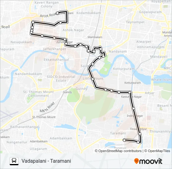 5T Bus Line Map