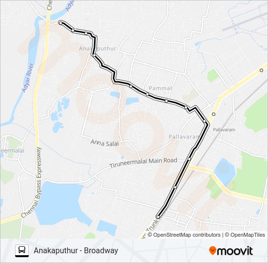 60 bus Line Map