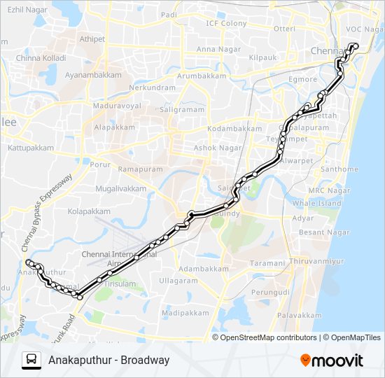 60 Bus Line Map