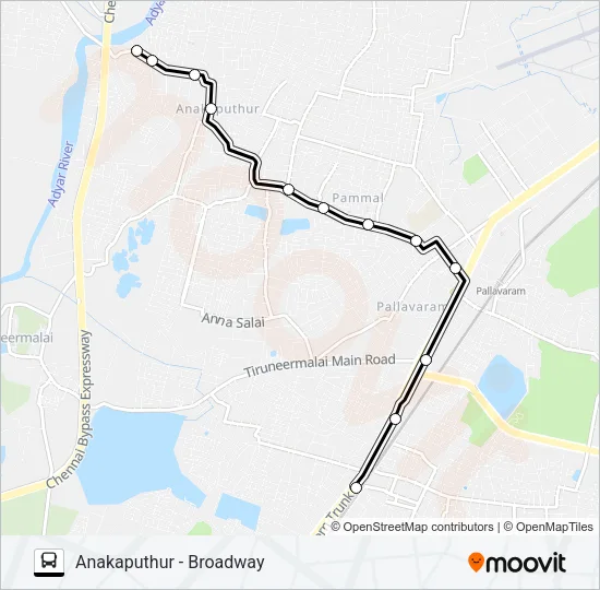 60 Bus Line Map