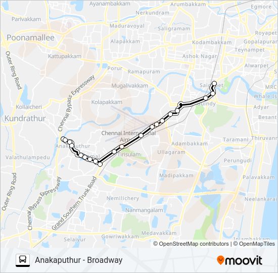 60 Bus Line Map